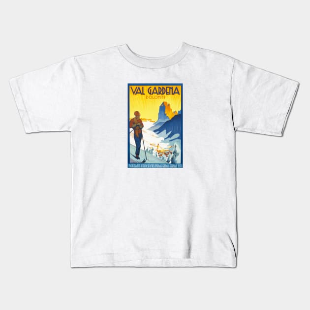 Val Gardena Dolomites Kids T-Shirt by ezioman